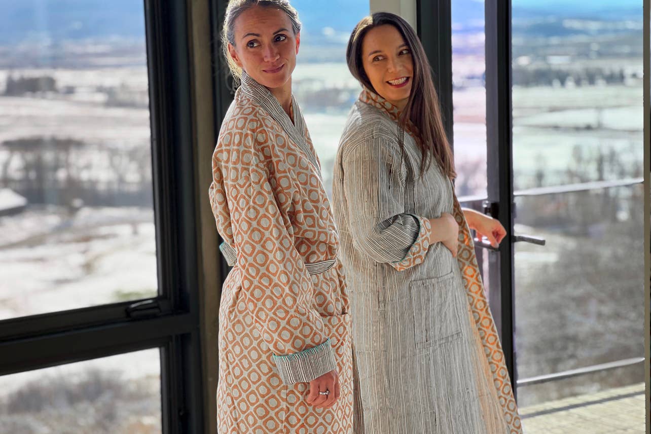 Verve Culture - Wholesale Robe - Unisex - Block Print Reversible Robe6