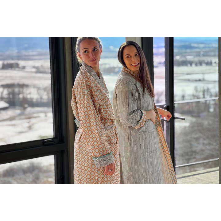 Verve Culture - Wholesale Robe - Unisex - Block Print Reversible Robe6