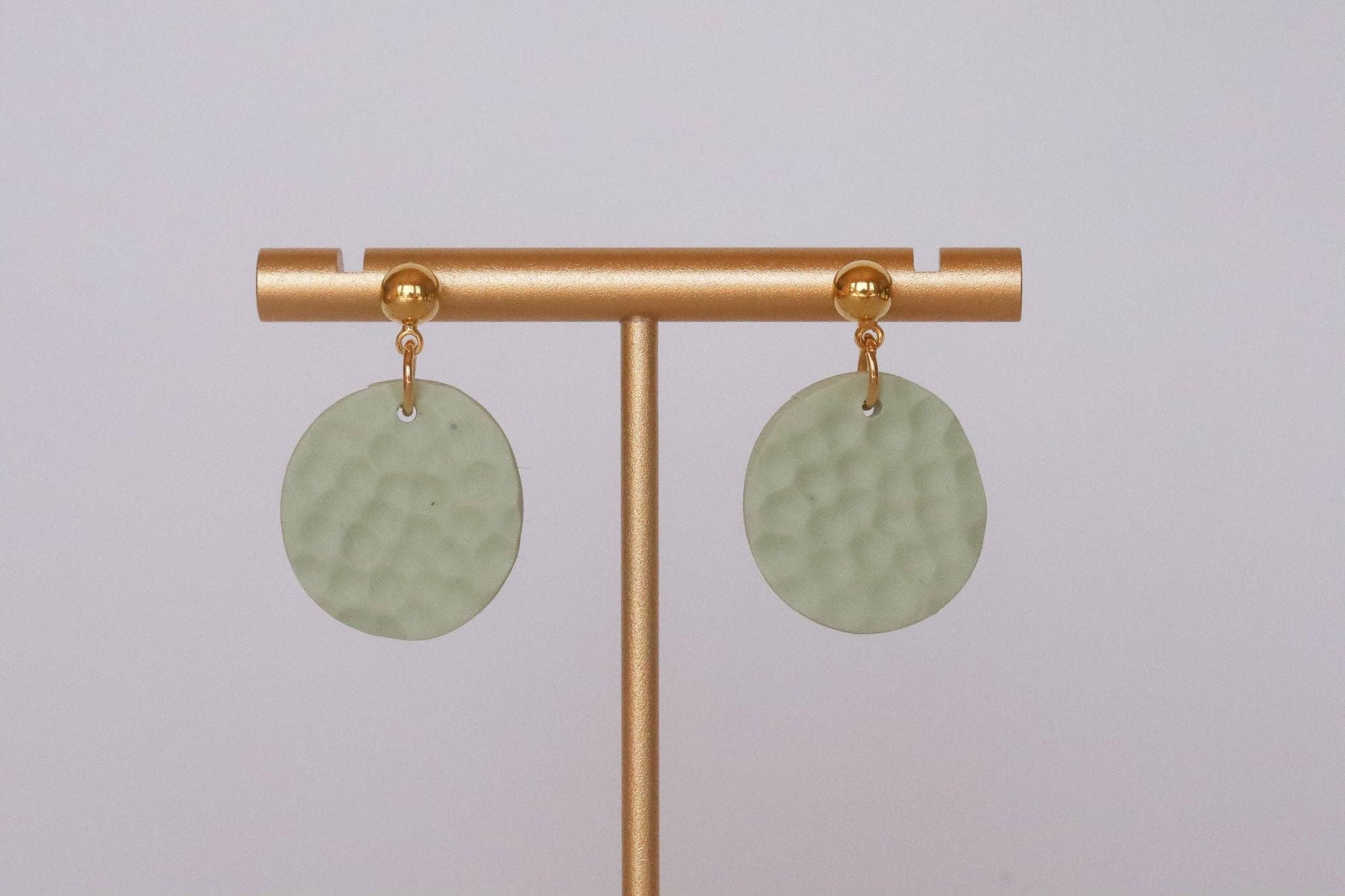 Rainbow's Clay - Wholesale Dangle Earrings - Hammered Circle7