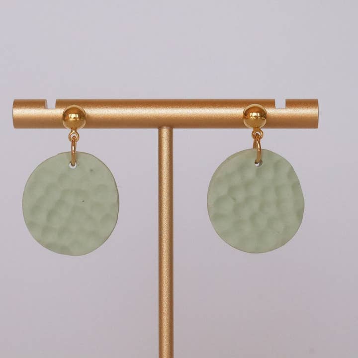 Rainbow's Clay - Wholesale Dangle Earrings - Hammered Circle7