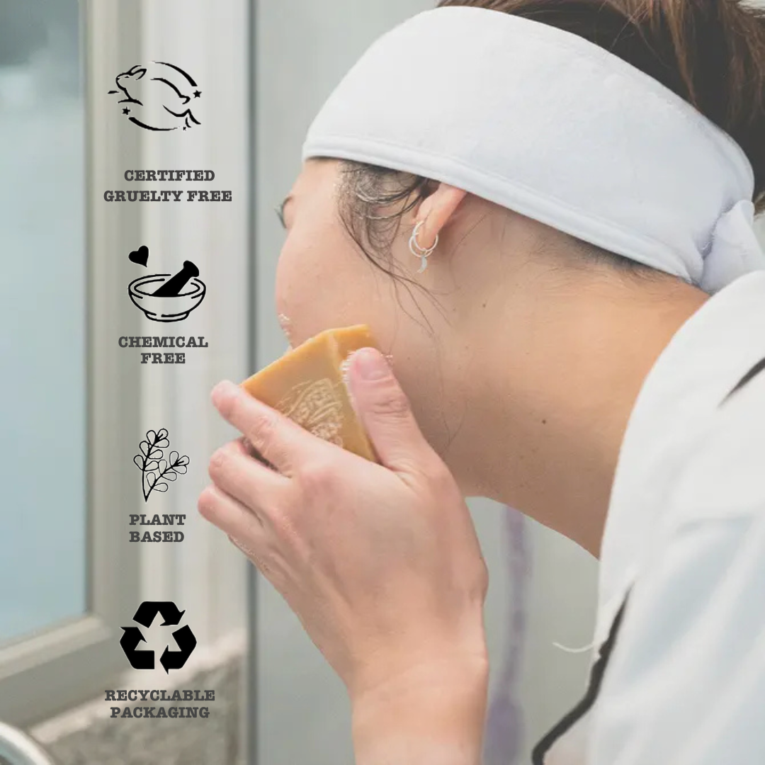 Spinster Sisters Co. / Old Salt Grooming Supply - Wholesale Facial Cleanser - Nourishing Face Cleanser Bar w/ Turmeric & Argan Oil1