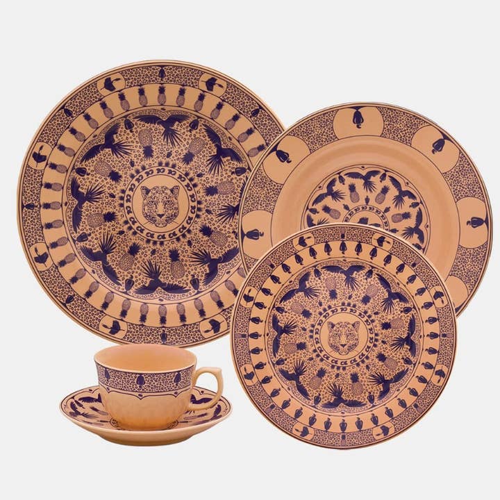 ANNOVA - Wholesale Dinnerware Set - Oxford FLAMINGO Porcelain