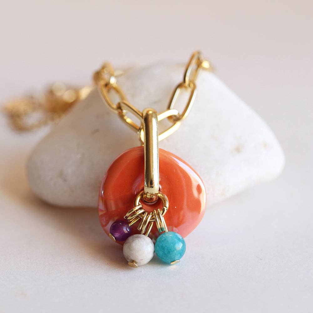 ÉMOLO - Vendita all'ingrosso Collana con ciondolo/pendaglio - Collana corta con catena CLAY2