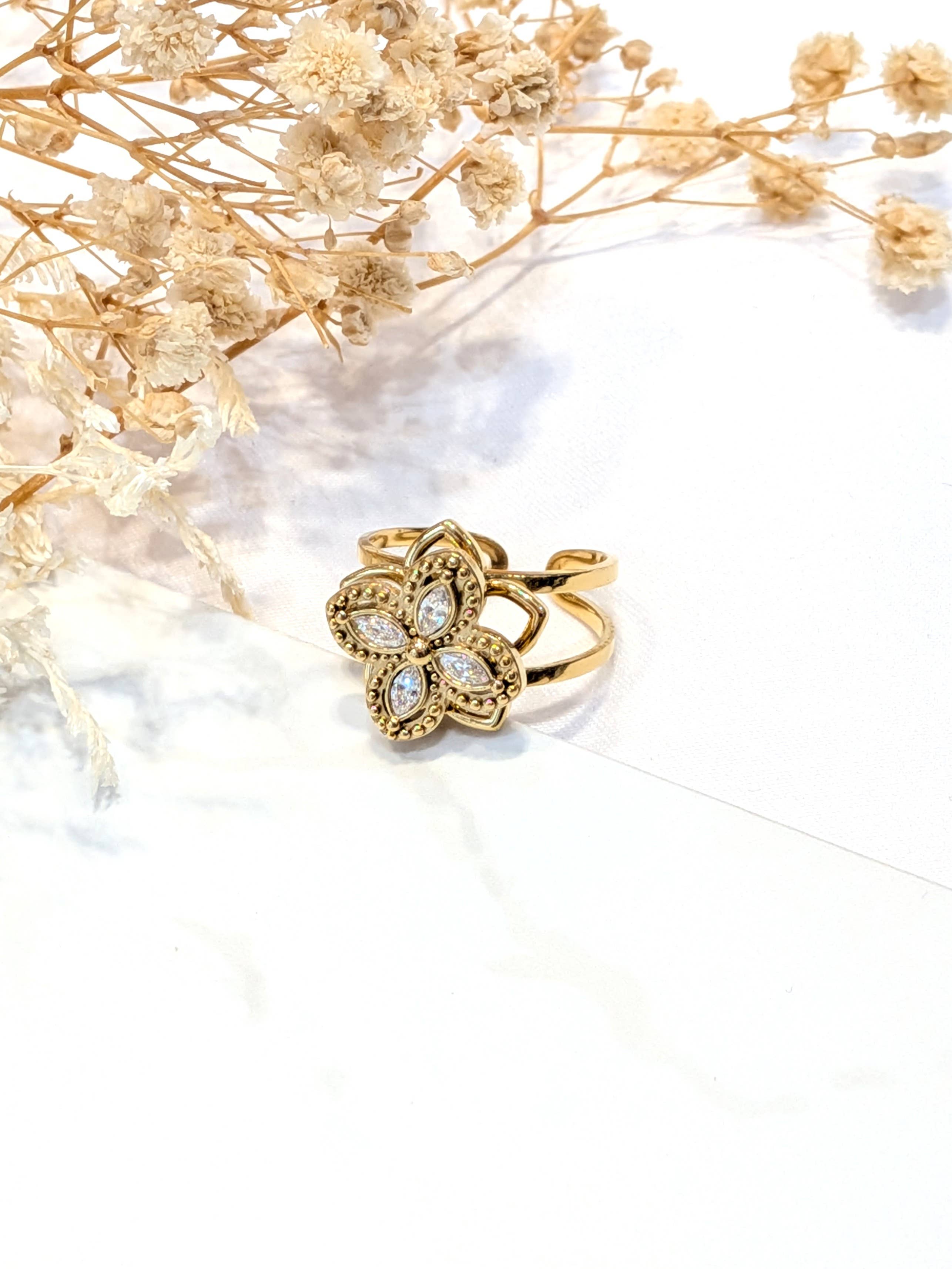 LOLO & YAYA - Wholesale Engagement Ring - Rectrilioi stainless steel rotating head anti-stress ring0