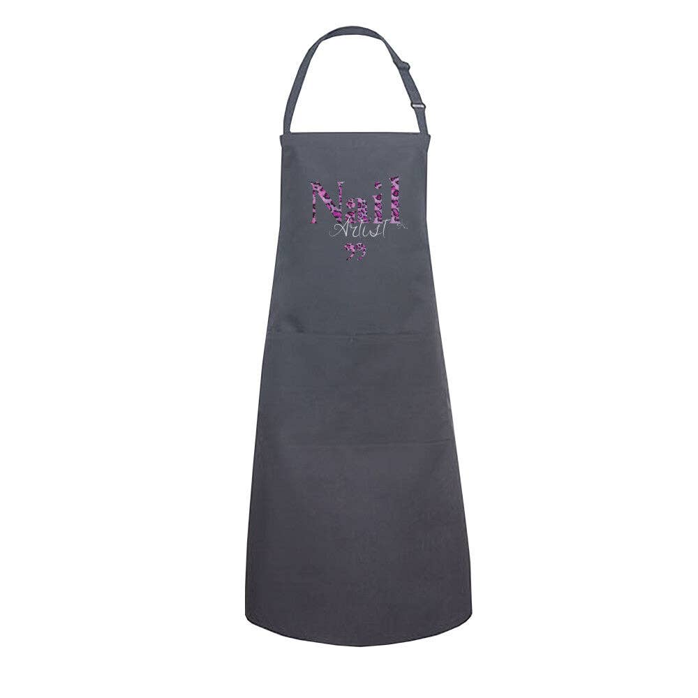 Doriana Cosmetics GmbH - Wholesale Apron - Apron with pocket - Nail Artist Purple Leo Pattern2