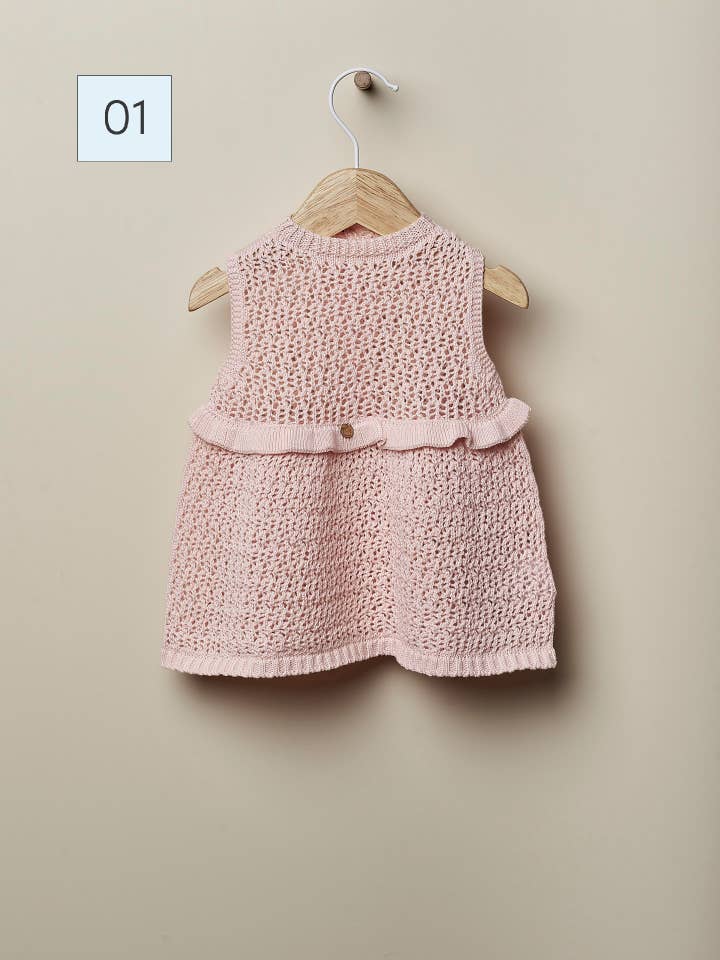 Wedoble: sustainable children's fashion - Wholesale Dress - Baby - Vestido com mangas curtas em malha de algodão | FRIENDLY VIBE8