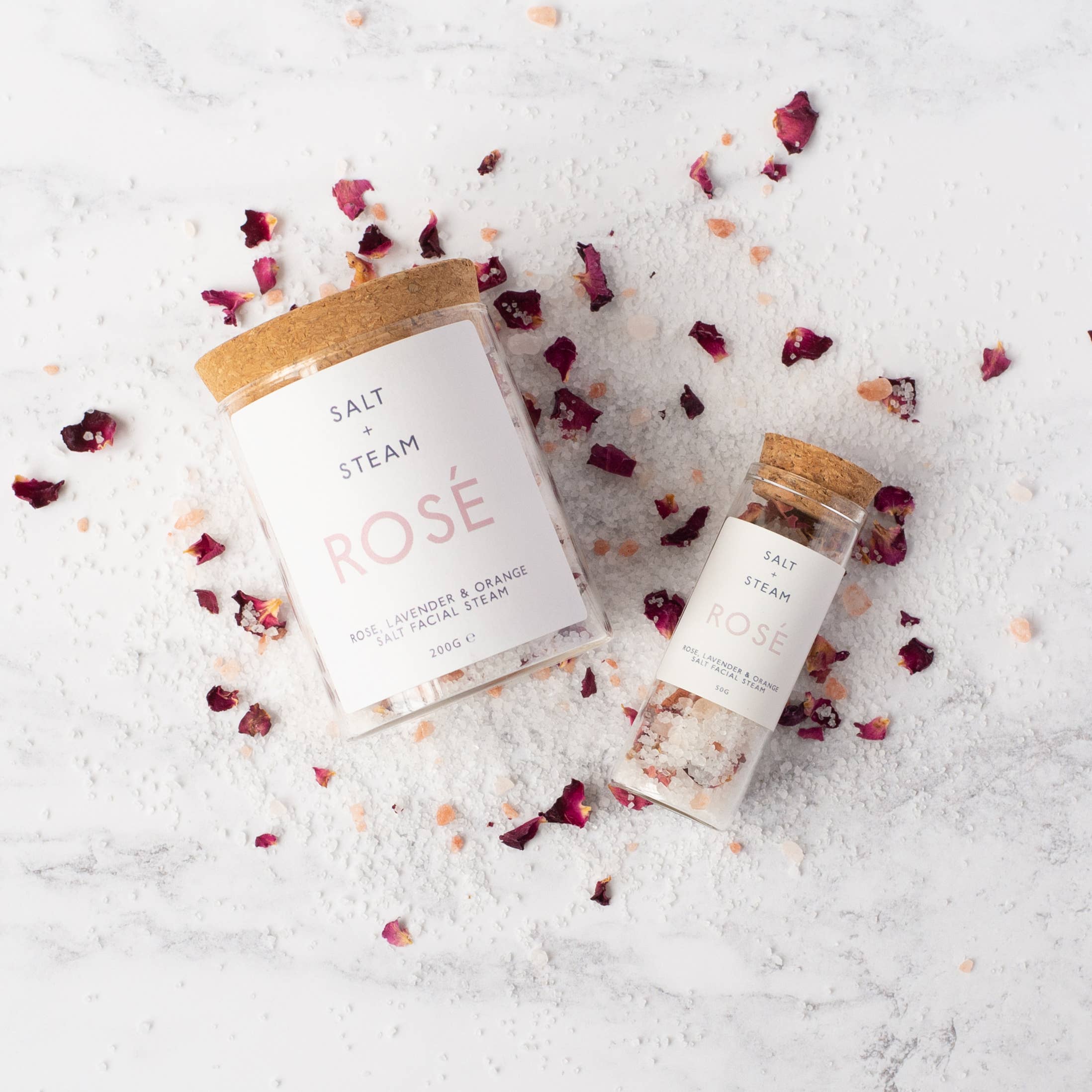 Salt + Steam – wholesale Facial steam – Rosé - Rose, Lavender & Orange Facial Steam 50g & 200g2
