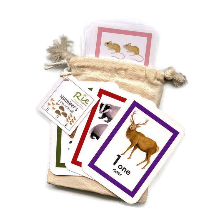 123 Nature Number Flash Cards, Counting Cards for wholesale by Rie Designed