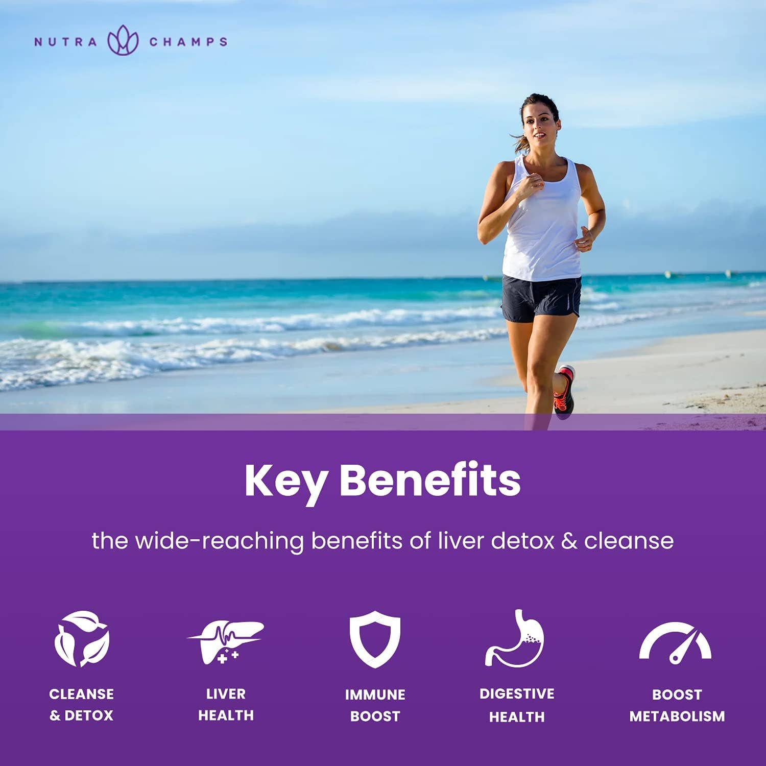 NutraChamps - Vente Supplément oral/vitamine - Détoxication et nettoyage du foie | Compléments premium de soutien du foie2
