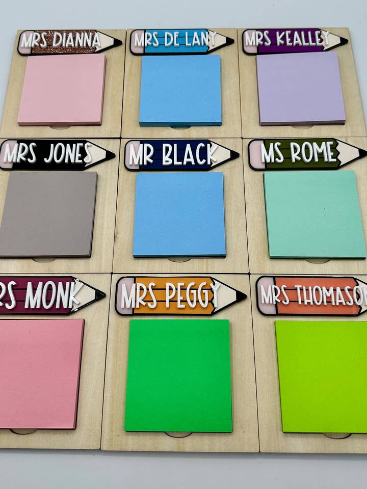 Portanotas Adhesivo Personalizado para Profesor para venta al por mayor de Marden S Design