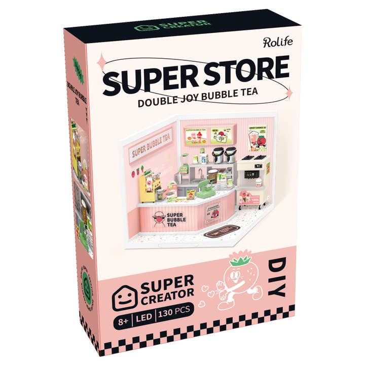 Magnote - Wholesale DIY Craft Kit - Rolife Double Joy Bubble Tea DIY Miniature House Kit