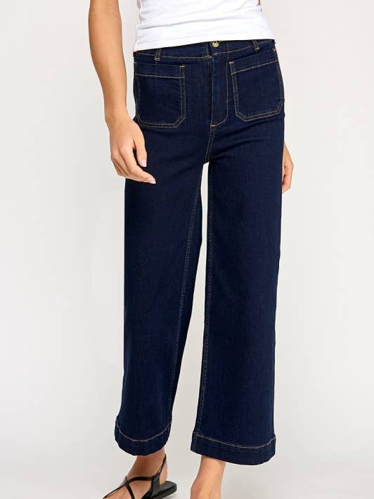 HIGH WAIST WIDE LEG JEANS for wholesale by Miss Love