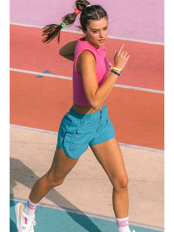 VERY J - Wholesale Athletic Shorts - Women's - NP70131-High Waisted Active Shorts