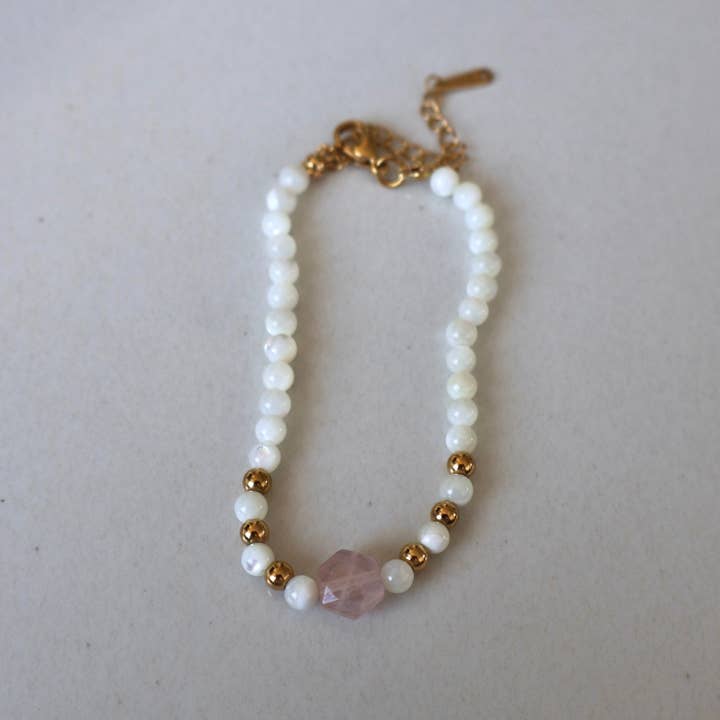 Pulseira rosa frisada por atacado de Soho Lush