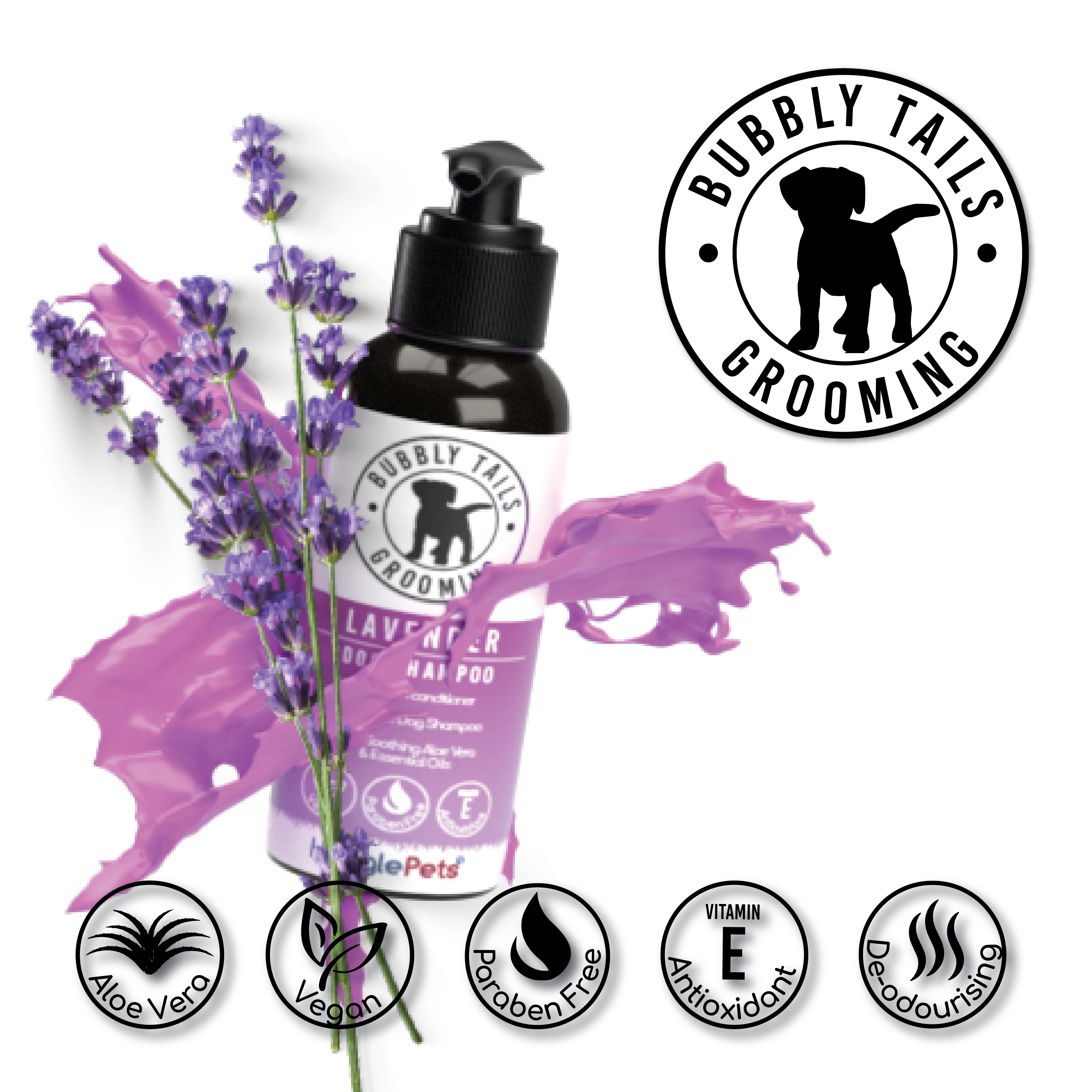 HugglePets - Venta al por mayor Champú - Perros - Champú para perros HugglePets Bubbly Tails5
