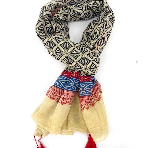 Maison Unik Accessoires – Großhandel Schal – Damen – Chèche-Schal oder Pareo 100% indische Baumwolle Blockdruck