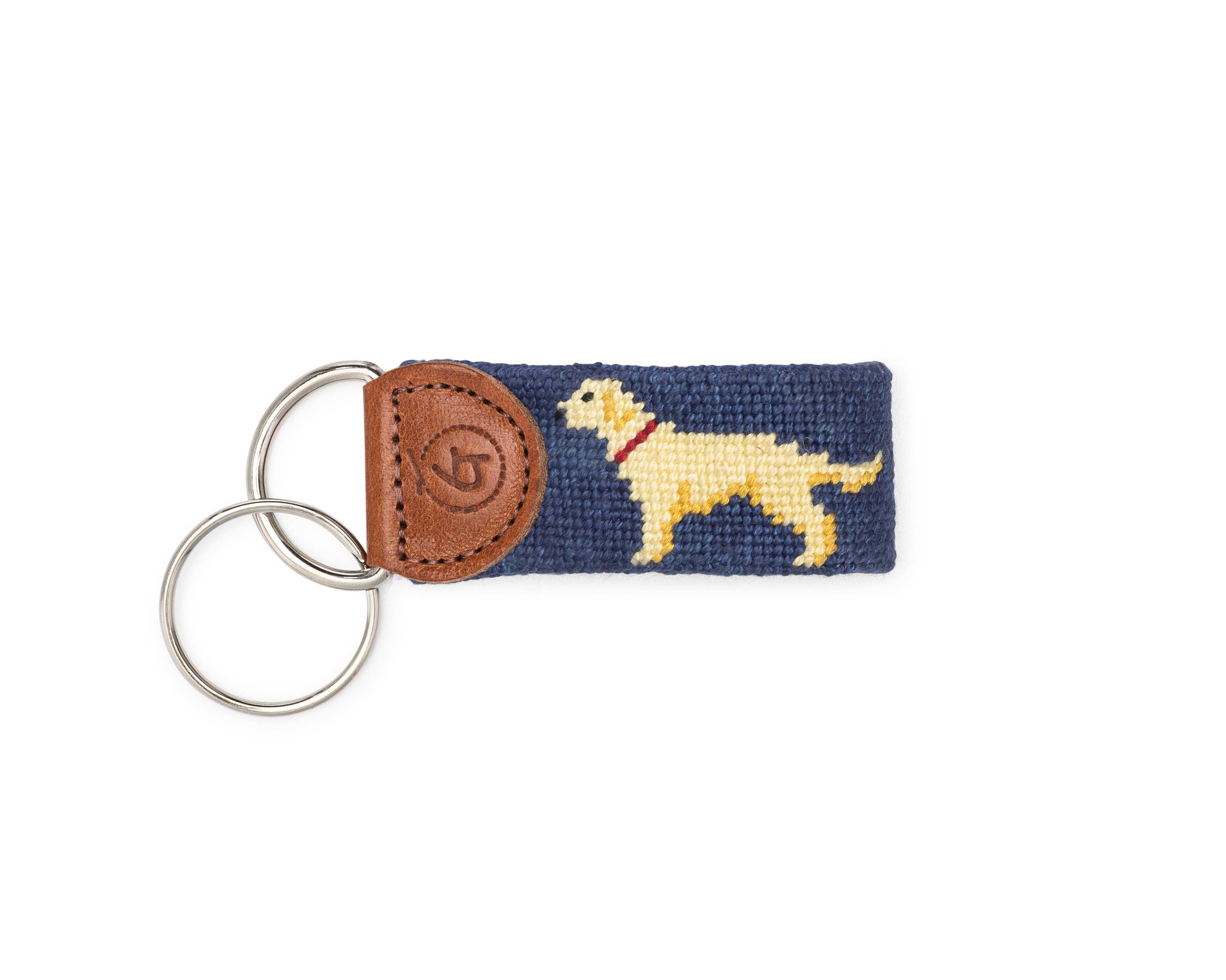 Wholesale Yellow Lab Needlepoint Keychain for your store Faire