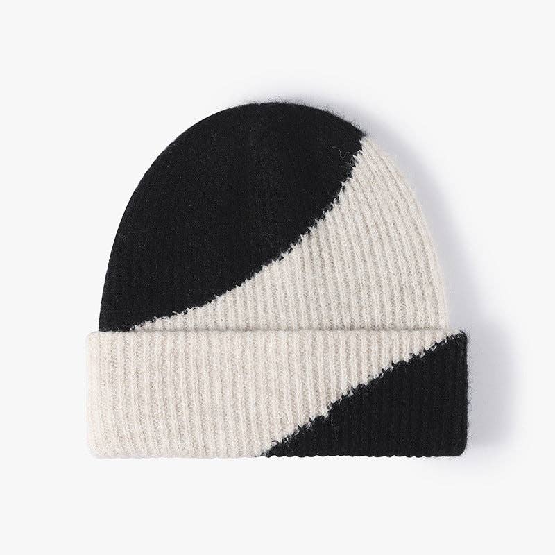 Dipped Shop - Wholesale Beanie - Women's - Simple Contrast Color Warm Knit Beanie DPKB30202