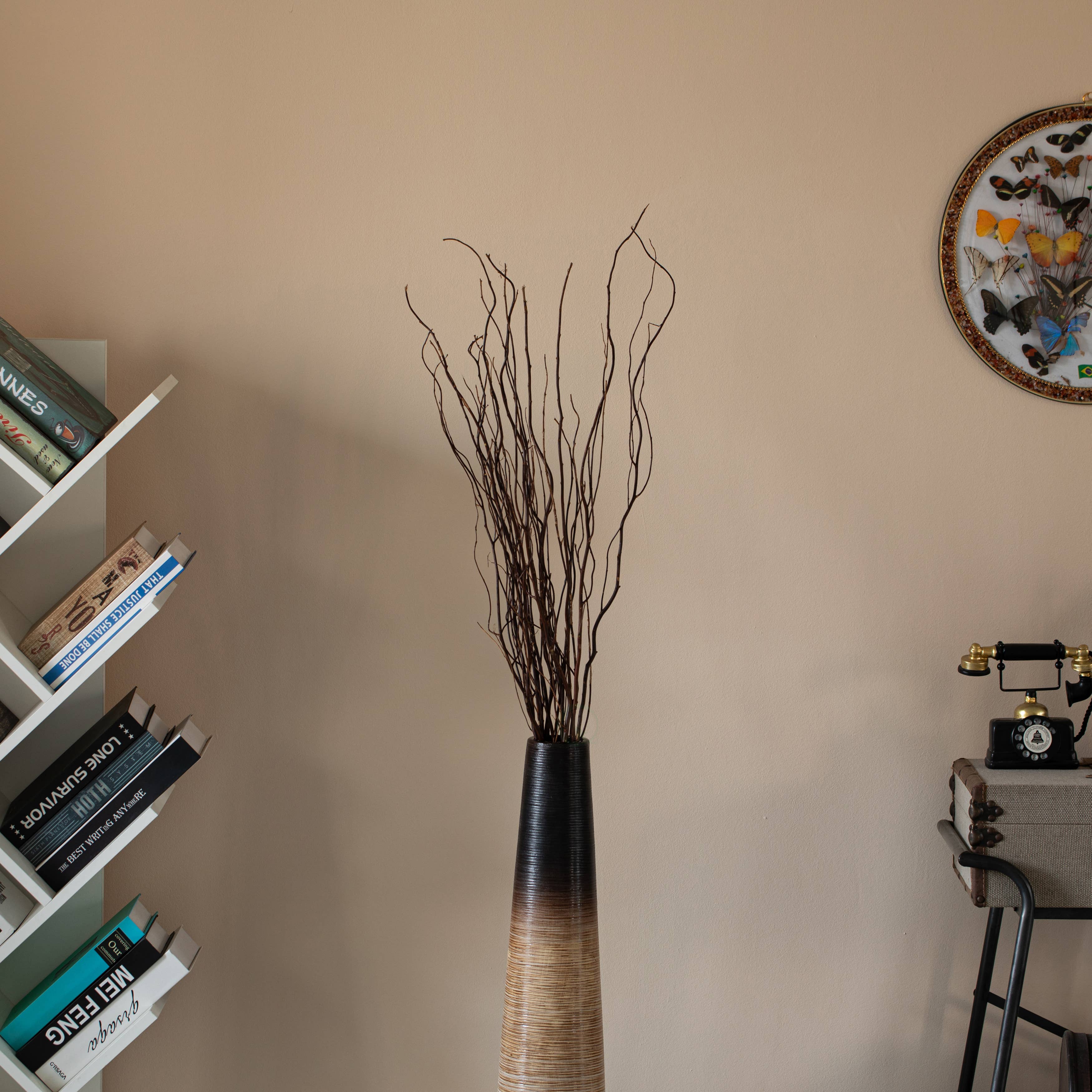 Quickway Imports - Vente Fleur séchée/pressée - Bâtonnets authentiques décoratifs naturels à branches sèches0