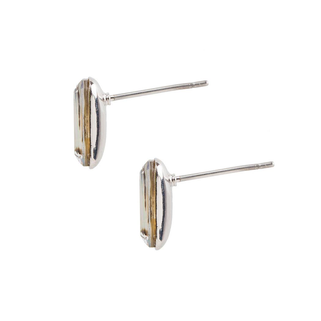 SAACHI – wholesale Stud/post earrings – Prism Baguette Pearl Gemstone Mini Stud Earring7