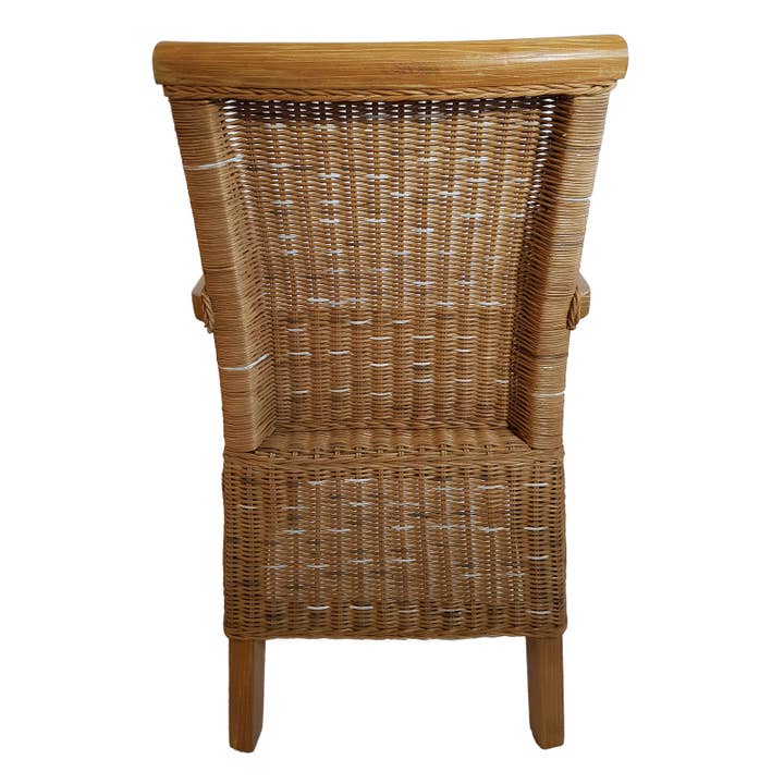 Voglrieder - Wholesale Chair - Dining room chairs set with armrests 2 pieces rattan chair brown18