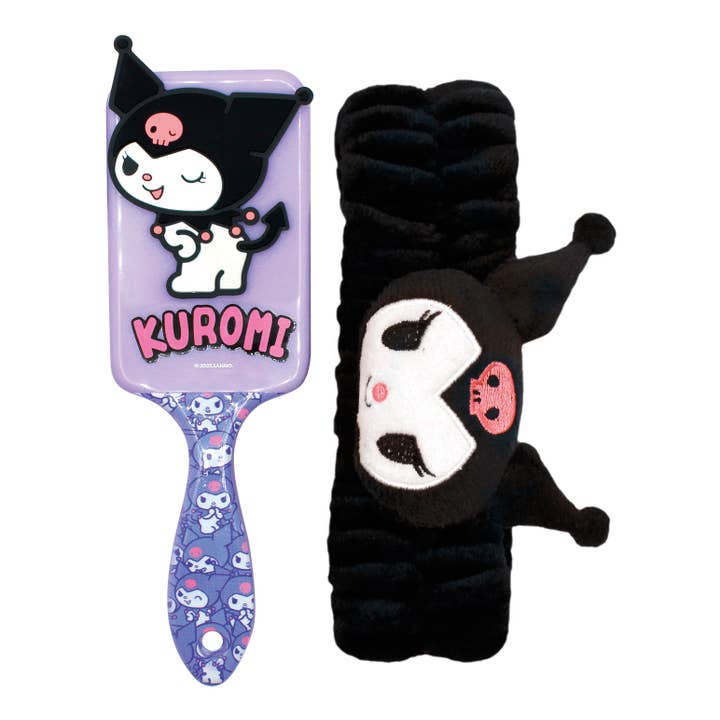 Joy Toy - Wholesale Hair Brush/Comb - Kids & Baby - KUROMI BRUSH SET AND PLUSH HEADBAND