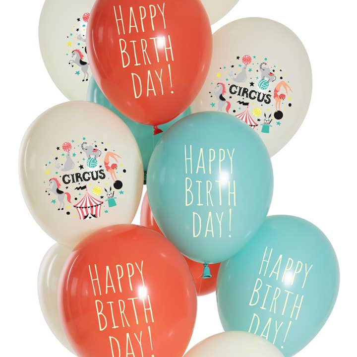 Balões Aniversário Circo 33cm - 12 peças por atacado de Folat BV