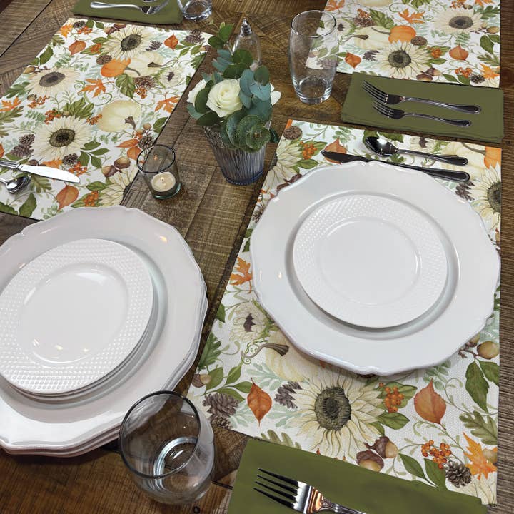 CounterArt/Highland Home/Thirstystone/CoasterStone - Wholesale Placemat - "Farmhouse Fall" Poly-Cotton Blend Placemat5