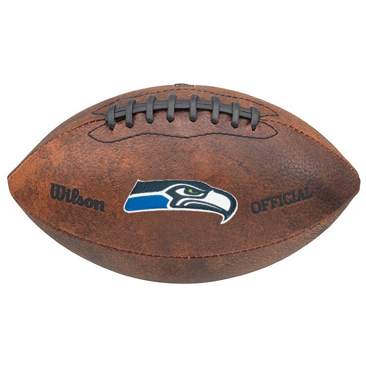 Mini ballon de football avec logo couleur des Seattle Seahawks de la NFL 9 po pour la vente par Gulf Coast Sales