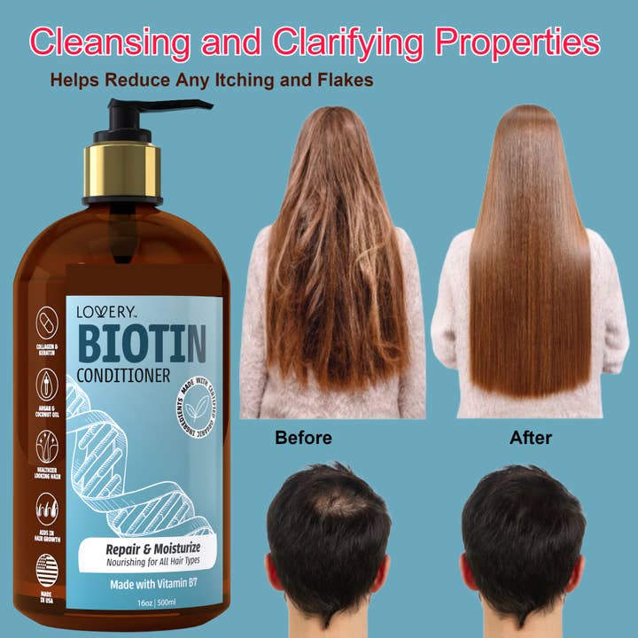 Lovery - Wholesale Hair conditioner - Biotin Conditioner, Made in USA, 16 oz.1