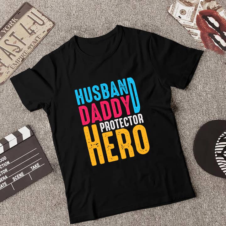Husband Daddy Protector Hero Shirt, Dad Shirt, Gift For Dad for wholesale by EagleAceApparel