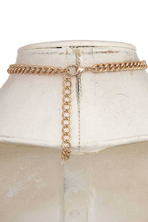 AS SHOWN RHINESTONE PAVE BEE PENDANT NECKLACE SET 698 for wholesale on Faire2