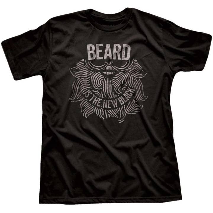 Barba é a Nova T-Shirt Preta por atacado de Solid Threads