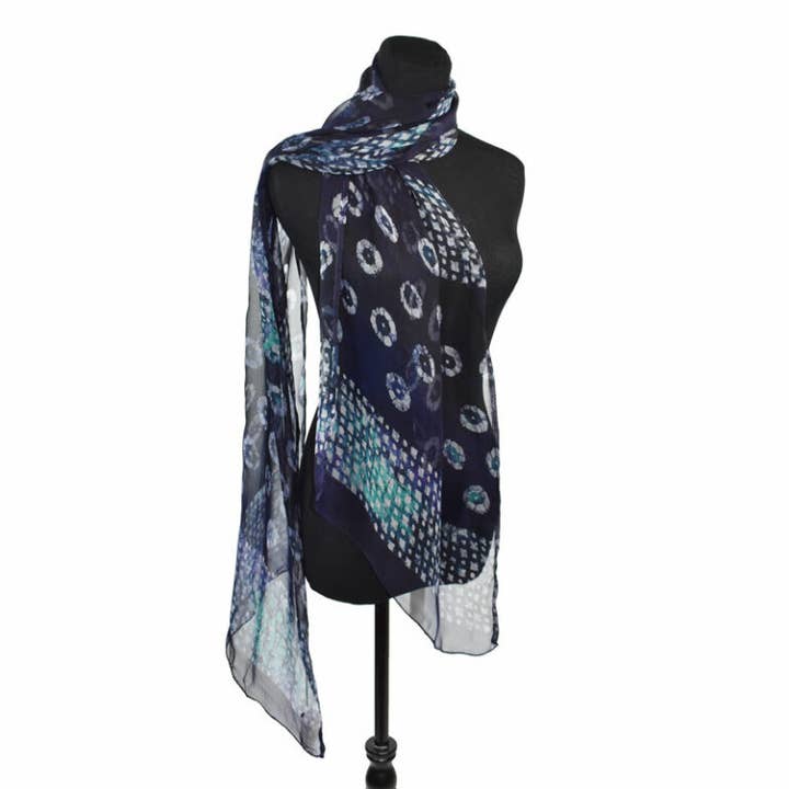 Dupatta Designs - Wholesale Scarf - Women's - Tesla Handprinted Scarf