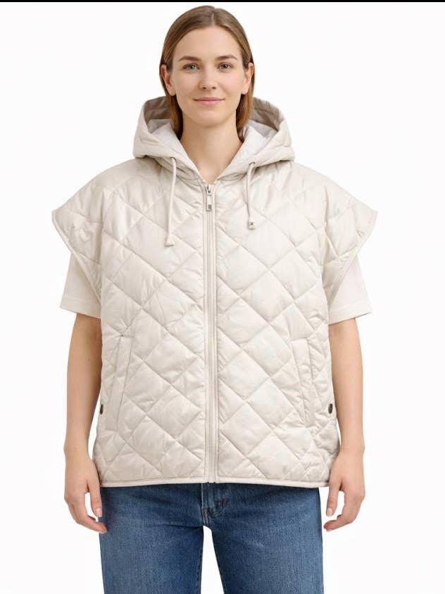 20337 – Reversible quilted hooded vest for wholesale by cfashion