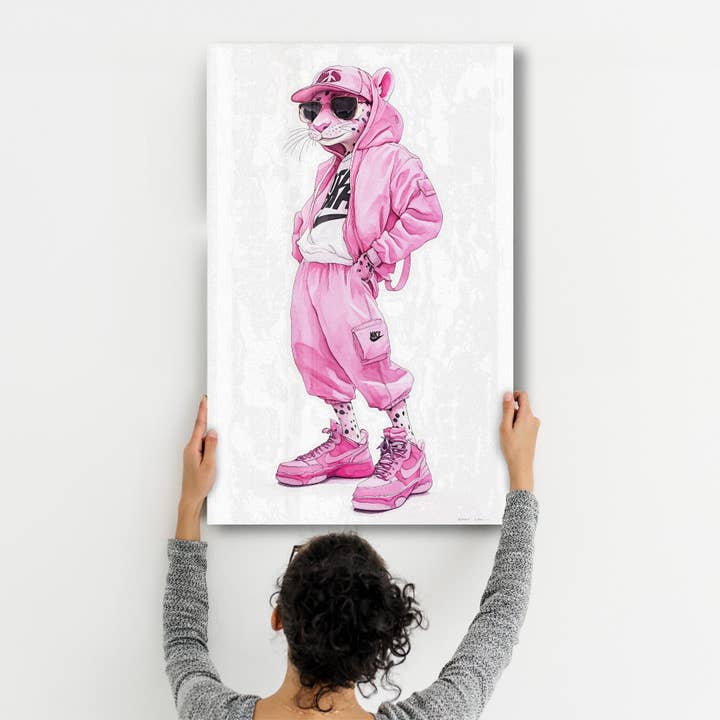 Artdesigna KG - Wholesale Art Print - Pink Power Panther - Glass Wall Art1
