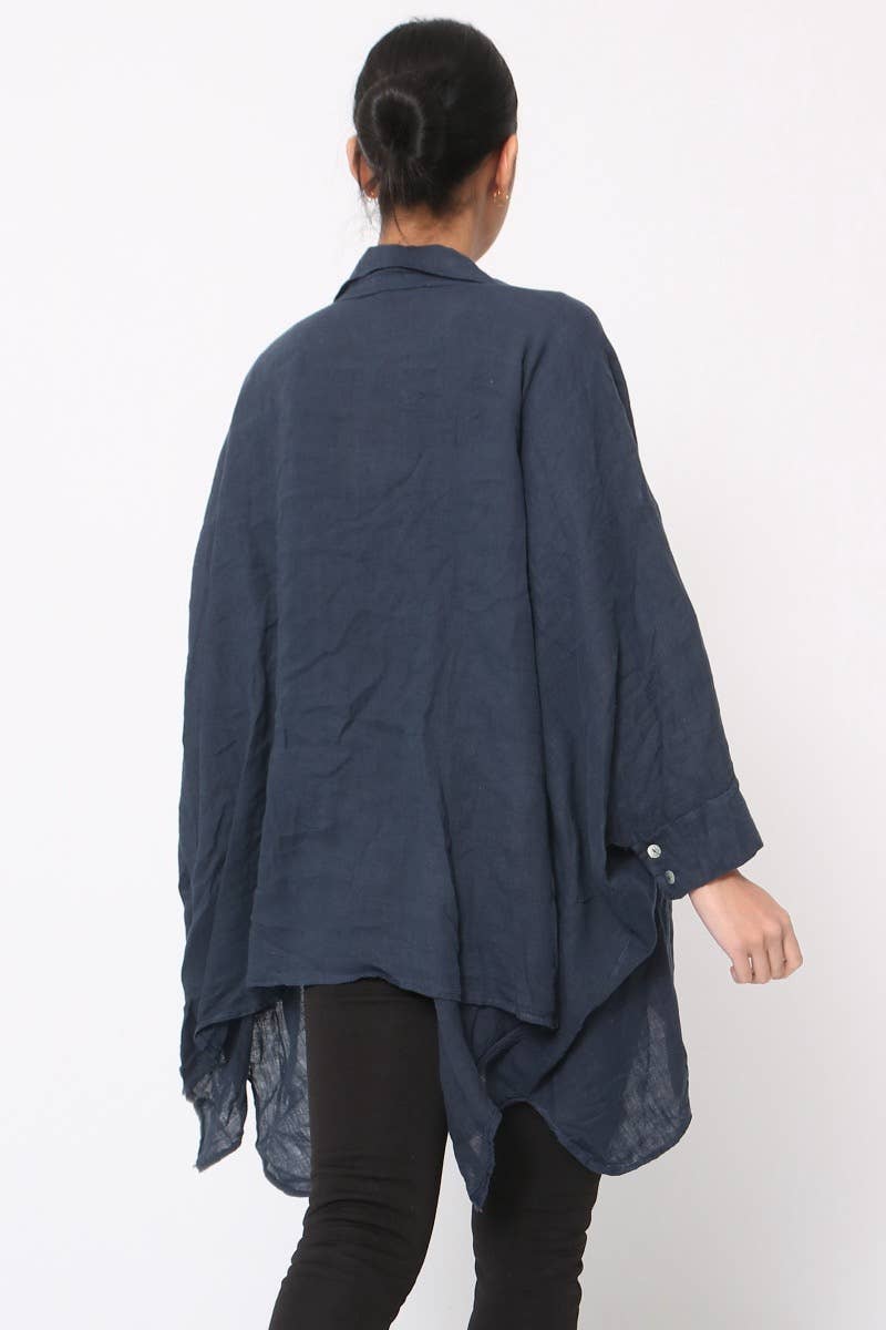 Lea & Luc - Grandes Tailles – Großhandel Tunika – Damen – Leinene Tunika in Übergröße2