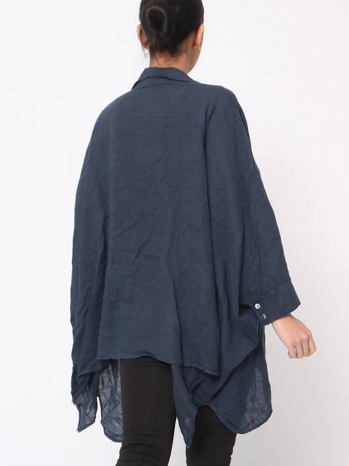 Lea & Luc - Grandes Tailles – Großhandel Tunika – Damen – Leinentunika in Übergröße SKU 116452