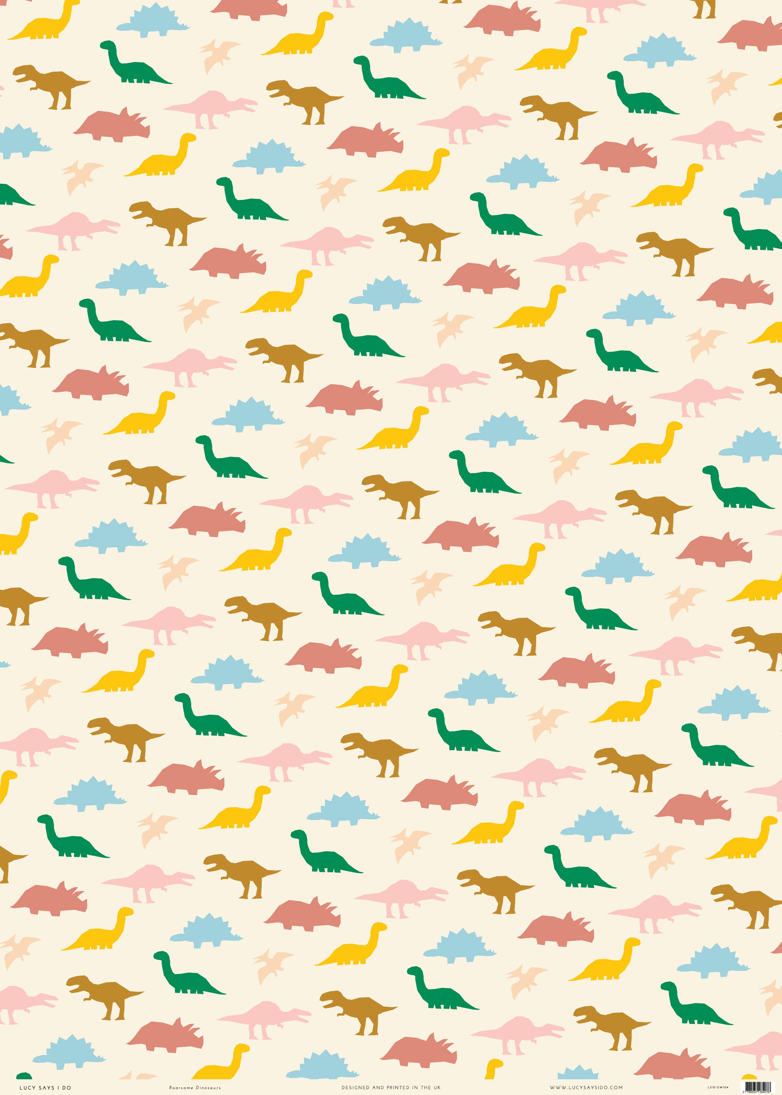 Lucy says I do – Engroshandel Gavepapir – Roarsome Dinosaurer Gaveindpakning3