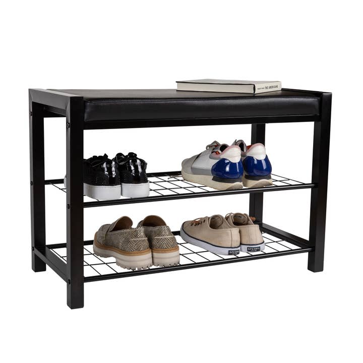 Danya B - Wholesale Bench - Leatherette Storage Entryway Bench with Metal Frame7