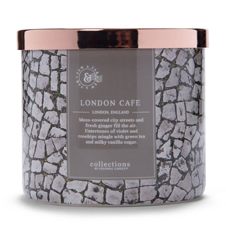 London Cafe 411G Scented Candle for wholesale by Colonial Candle DE