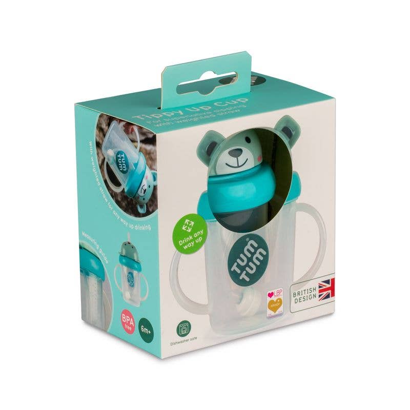 Hippychick - Wholesale Drinking Glass/Cup - Kids & Baby - Tum Tum Large Tippy Up Cup - Boris Bear2