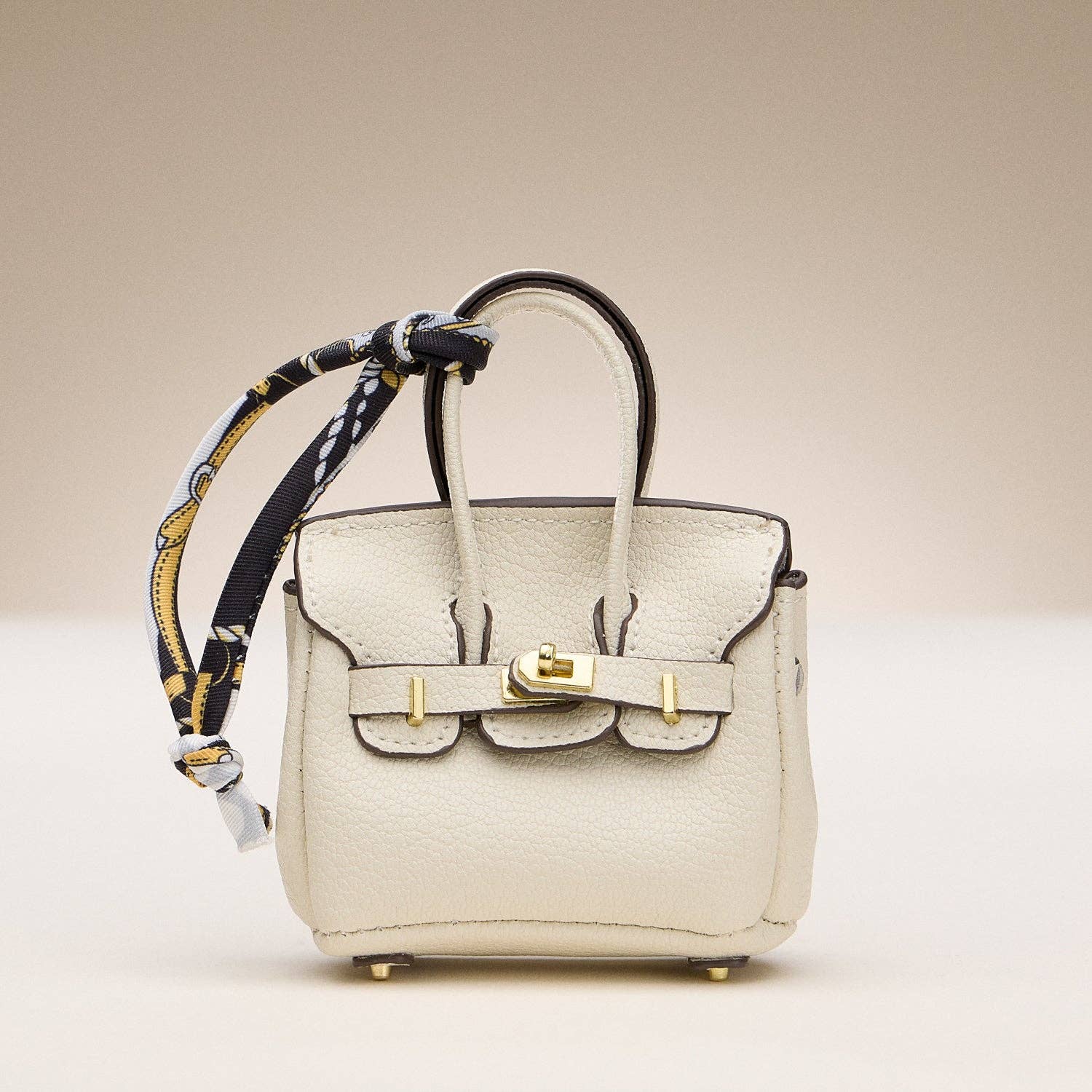 Frem - Wholesale Purse/Bag Accessory - Women's - Mini Faux Leather Bag Charm with Scarf Detail5