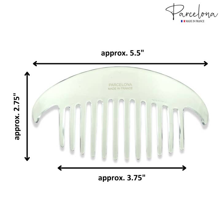 Parcelona - Wholesale Hair Brush/Comb - Parcelona French Alice Large Celluloid 12 Teeth Side Hair Combs for Women 2 Pcs14
