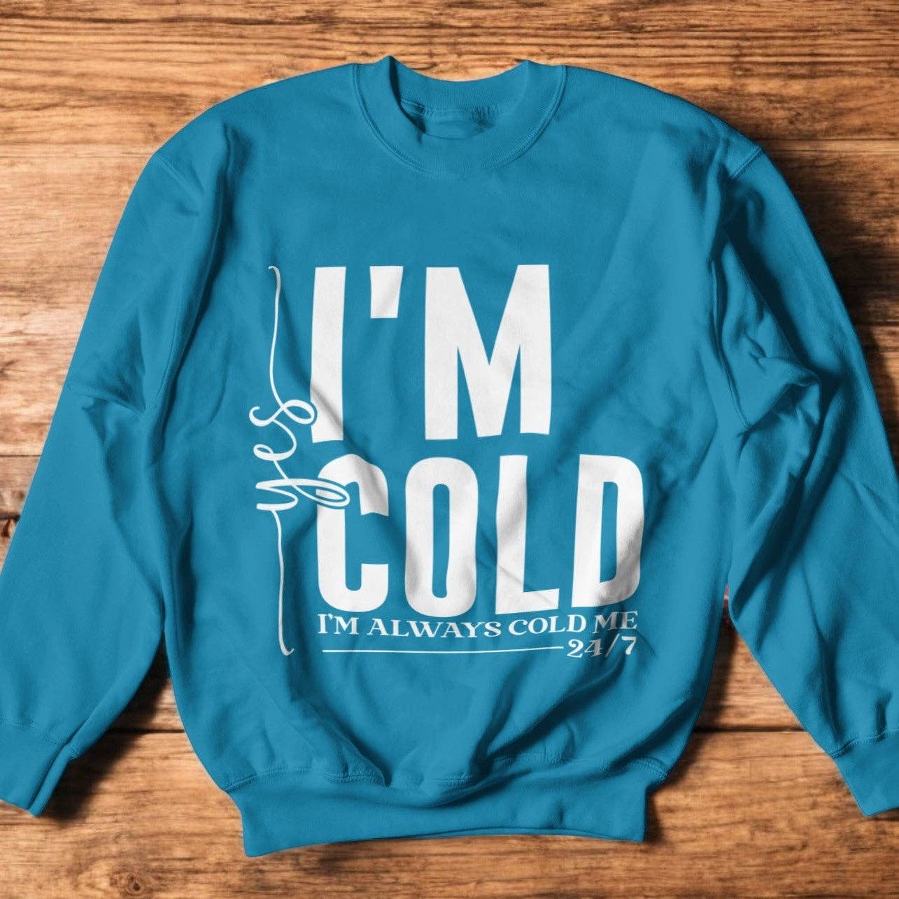 Tea Shirt Shoppe - Wholesale Graphic Sweatshirt - Women's - I'm Always Cold Graphic Sweatshirt3