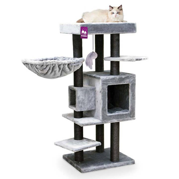 Lords and Labradors – Engroshandel Kradsetræ - Kat – Kings & Queens Cleopatra katte træ med kube, 134 cm6