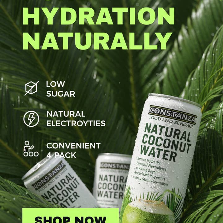 Naturligt kokosvatten 320 ml/ 4-pack för wholesale av Constanza F&B