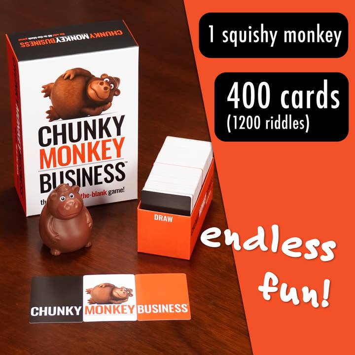The Good Game Company - Wholesale Card Game - Chunky Monkey Business - Fast Paced Riddle Party Game!