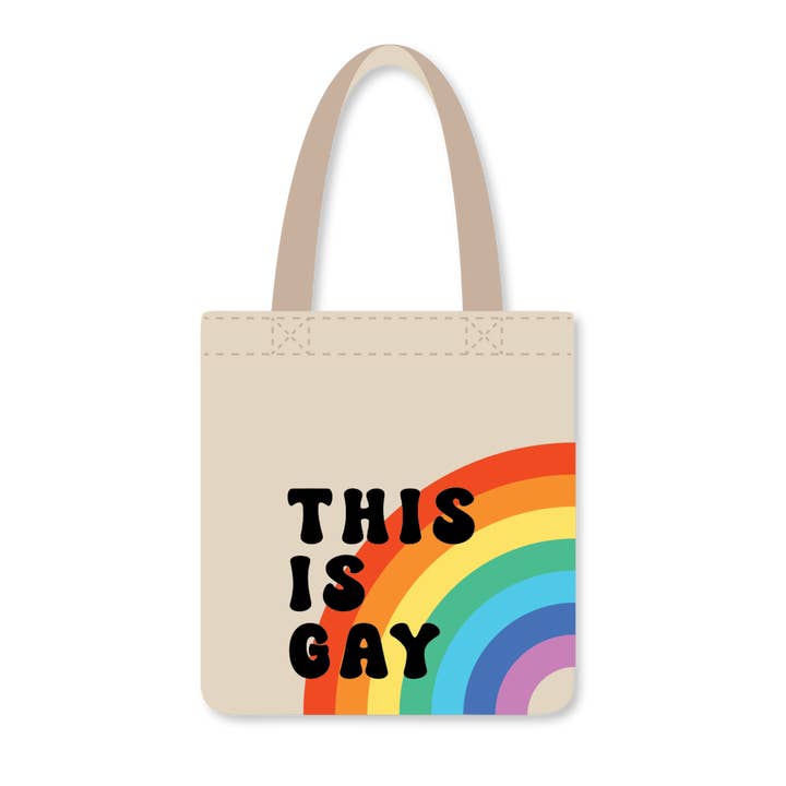 KushKards - Vendita all'ingrosso Borsa tote - Unisex - Borsa per la spesa riutilizzabile Gay Stuff Rainbow Tie Dye