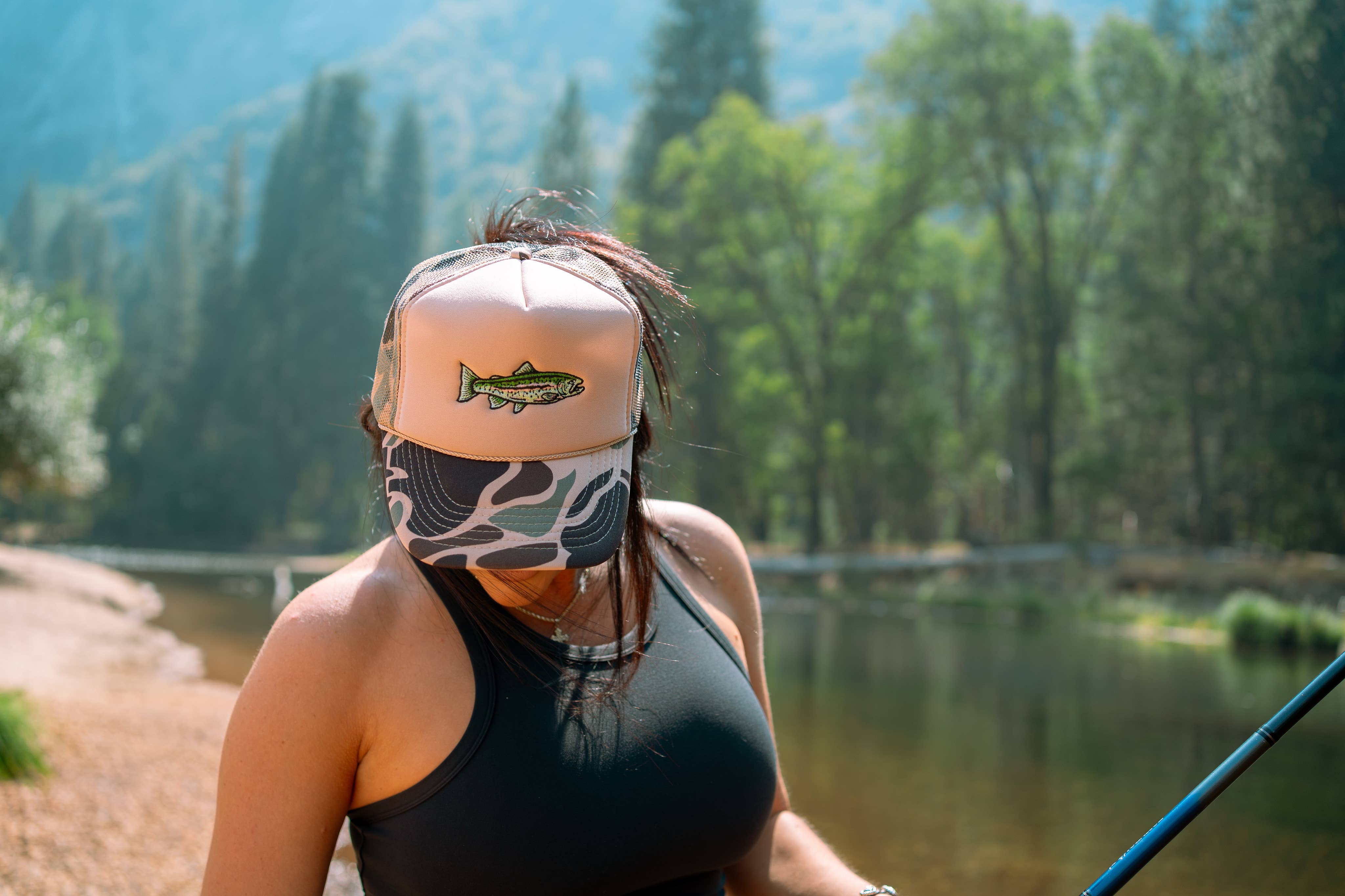 Wilder Made - Wholesale Trucker Hat - Women's - Rainbow Trout Embroidered Hat1